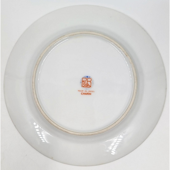 P B Charm Bread & Butter Plate 6 3/8" Floral Scroll Gold Green Trim 1950 - 1960s - Picture 4 of 4